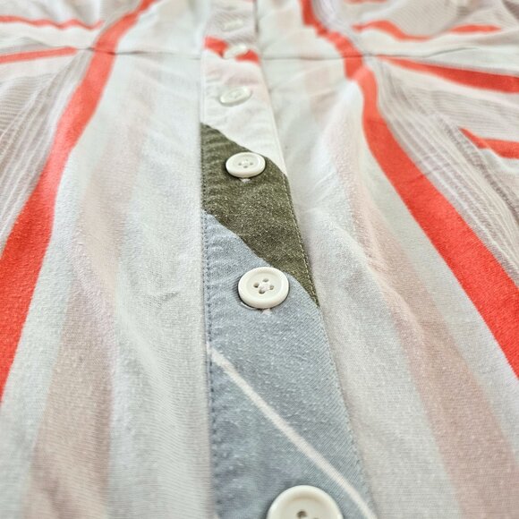 Plus Size Stripe Cotton Knit Sash Tie Shirt Dress - Picture 3 of 16